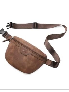 Cluci fanny pack crossbody bag vegan leather adjustable strap